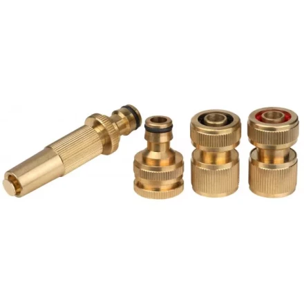 Набор GRINDA полив латун: наконечник, 2 соединителя, адаптер 1/2&quot;-3/4&quot;, 4предм 8-427246 купить в Тюмени