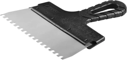 Шпатель ЗУБР &quot;МАСТЕР&quot; ФАСАДНЫЙ, нержавеющее полотно, 200мм, зуб 6х6мм 10078-20-06 купить в Тюмени