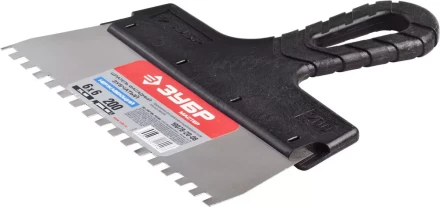 Шпатель ЗУБР &quot;МАСТЕР&quot; ФАСАДНЫЙ, нержавеющее полотно, 200мм, зуб 6х6мм 10078-20-06 купить в Тюмени