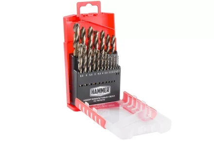 Набор сверл HAMMER No7 19шт. 1,0-10мм купить в Тюмени