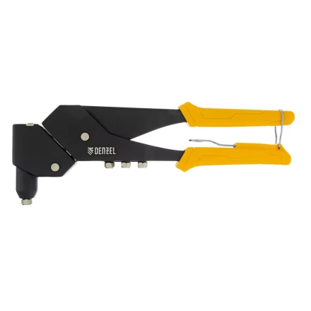 Заклепочник ручной Denzel, 285 мм, поворотный, 0-360, заклепки 2,4-3,2-4,0-4,8 мм, купить в Тюмени