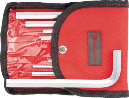 Набор ключей шестигранных имбусовых HEX, 1,5–12 мм, CrV,  10 шт., короткие,  сатин., чехол  MATRIX 12309 купить в Тюмени