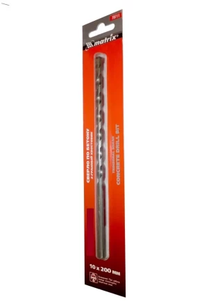 Сверло по бетону, 10 х 200 мм, 3-гранный хвостовик  MATRIX 70711 купить в Тюмени
