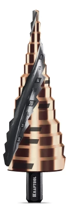 Ступенчатые сверла, сталь c кобальтом, спиральная проточка, 3Т хвостовик 29691-4-39-14 купить в Тюмени