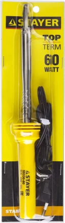 Паяльник STAYER &quot;STANDARD&quot; с пластмассовой рукояткой и долговечным жалом, 60 Вт, клин 55330-60 купить в Тюмени