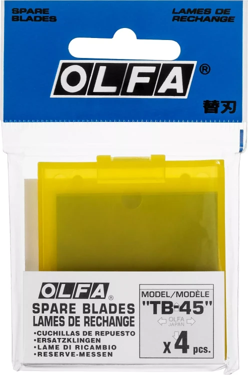 Лезвие OLFA специальное, для скребка "TB-45", 4-х стороннее лезвие с 3-мя типами режущей кромки, 45 мм / 4 шт OL-TB-45 купить в Тюмени
