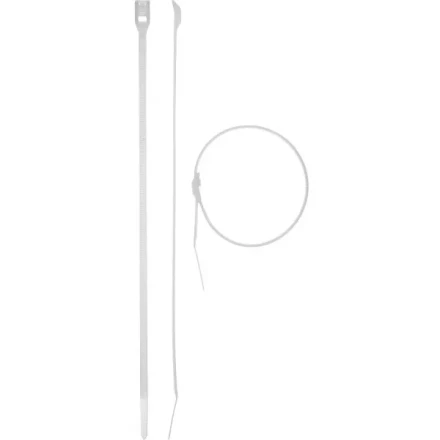 Кабельные стяжки белые КОБРА, с плоским замком, 4.6 х 205 мм, 25 шт, нейлоновые, ЗУБР 30930-46-205 купить в Тюмени