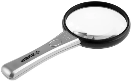 Лупа ЗУБР &quot;МАСТЕР&quot;, светодиодная подсветка, 3-х/4-х кратное увеличение, диаметр линзы 90мм 40541-90 купить в Тюмени
