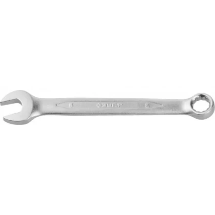 Ключ ЗУБР &quot;ПРОФИ&quot; гаечный комбинированный, Cr-V сталь, хромированный, 8мм 27022-08 купить в Тюмени