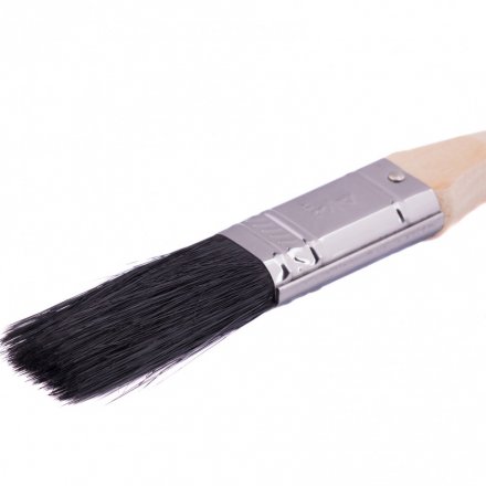 Кисть плоская натуральная черная щетина деревянная ручка размер 3/4 Mtx 82616 купить в Тюмени