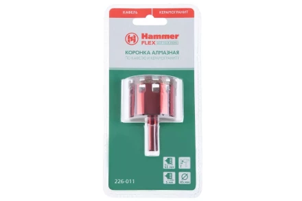 Коронка алмазная HAMMER Ф45мм HEX (DHS 45.0*65/5) купить в Тюмени