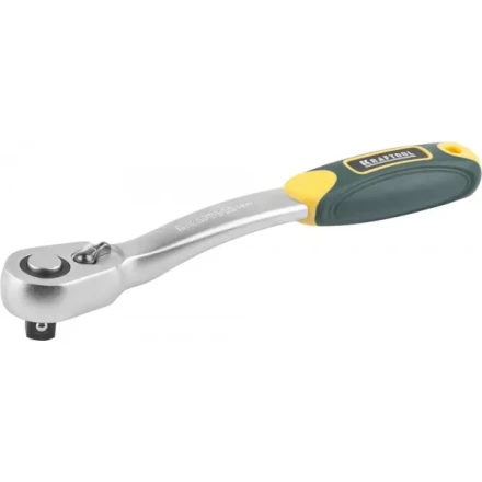 Трещотка для торцовых головок KRAFTOOL &quot;PRO&quot;, Сr-V сталь, 72 зубца, изогнутая, 1/2&quot; 27795-1/2_z02 купить в Тюмени