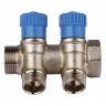 Коллектор GENERAL FITTINGS для холодной воды, вентили, никелированная латунь, вход 3/4" - 4 выхода 1/2" 51046-3/4-1/2-CT4 купить в Тюмени