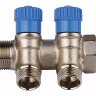 Коллектор GENERAL FITTINGS для холодной воды, вентили, никелированная латунь, вход 3/4" - 4 выхода 1/2" 51046-3/4-1/2-CT4 купить в Тюмени