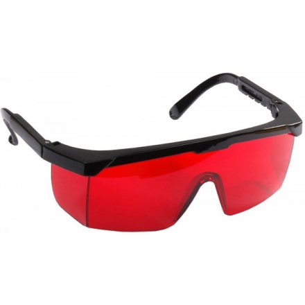 Очки STAYER защитные с регулируемыми по длине дужками, поликарбонатные красные линзы с оправой 2-110457 купить в Тюмени
