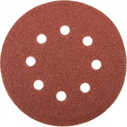 Круг шлифовальный универсальный STAYER &quot;MASTER&quot; из абразивной бумаги на велкро основе, 8 отверстий, Р40, 125мм, 5шт 35452-125-040 купить в Тюмени