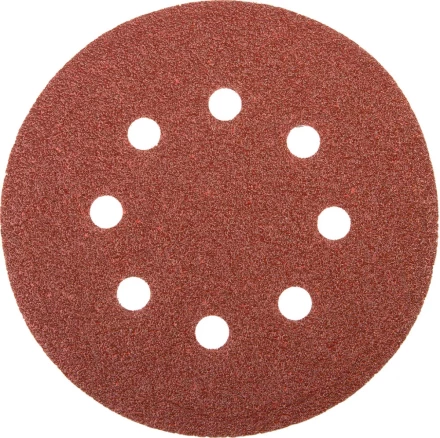 Круг шлифовальный универсальный STAYER &quot;MASTER&quot; из абразивной бумаги на велкро основе, 8 отверстий, Р40, 125мм, 5шт 35452-125-040 купить в Тюмени