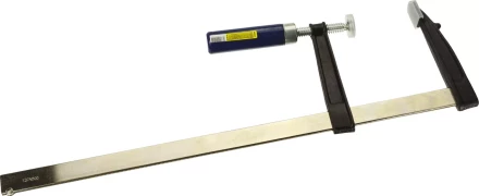 Струбцина DEXX, тип &quot;F&quot;, деревянная ручка, стальная закаленная рейка, 120х500мм 3205-120-500 купить в Тюмени