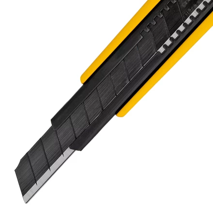 Нож Denzel, 9 мм, сменное лезвие, SK4, алюминиевый корпус, торцевой зажим, 78901 купить в Тюмени