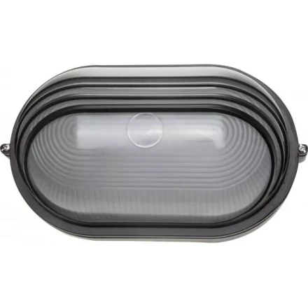 Светильник уличный СВЕТОЗАР влагозащищенный с верхним декоративным кожухом, овал, цвет черный, 100Вт SV-57223-B купить в Тюмени