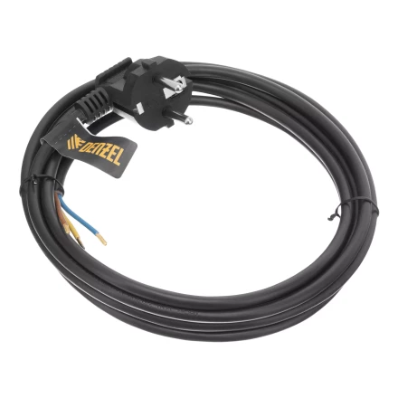 Шнур сетевой Denzel Energy Series, ПВС, 3 м, 3 x 1 мм, с неразборной вилкой, черный, 3 м, 37667 купить в Тюмени