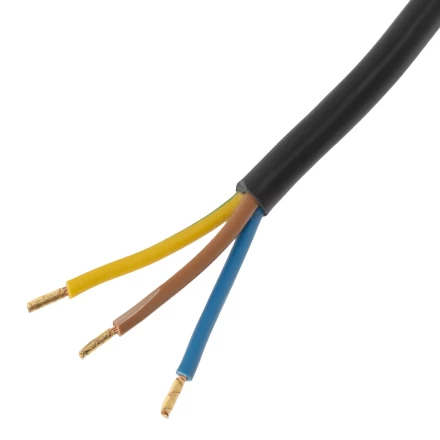 Шнур сетевой Denzel Energy Series, ПВС, 3 м, 3 x 1 мм, с неразборной вилкой, черный, 3 м, 37667 купить в Тюмени