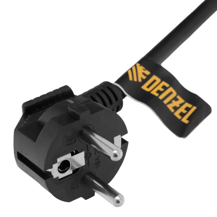 Шнур сетевой Denzel Energy Series, ПВС, 3 м, 3 x 1 мм, с неразборной вилкой, черный, 3 м, 37667 купить в Тюмени