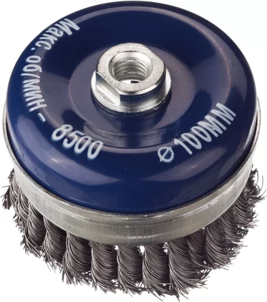 DEXX. Щетка чашечная усиленная для УШМ, жгутированная стальная проволока 0,5мм, 100ммхМ14 35106-100 купить в Тюмени