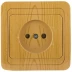 Розетка СВЕТОЗАР &quot;ГАММА&quot; без заземления, одинарная, цвет ольха, 16А/~250В SV-54100-A купить в Тюмени