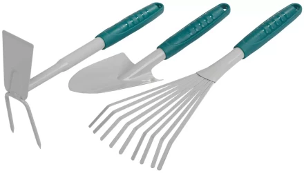 Набор RACO садовый: совок 4207-53481, мотыжка -53486, грабли веерные -53492 4225-53/477 купить в Тюмени