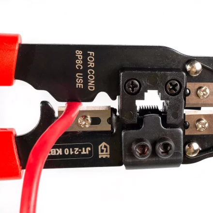 Кримпер многофункциональный КВТ JT-210 со встроенным модулем для обжима RJ-45 (84824) купить в Тюмени