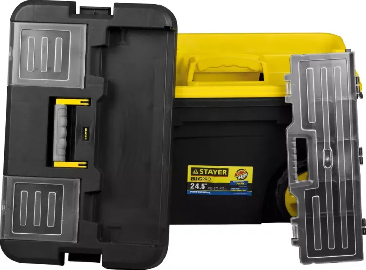 Ящик-тележка для инструмента "BIGPRO" пластиковая, STAYER Professional 38107-24 купить в Тюмени