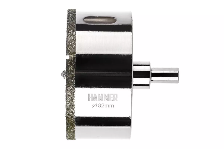 Коронка алмазная HAMMER Ф82мм HEX(DHS82.0*65/5) купить в Тюмени