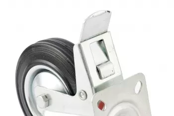 Колесо поворотное с тормозом d-200мм крепление платформенное СИБРТЕХ 68724 купить в Тюмени