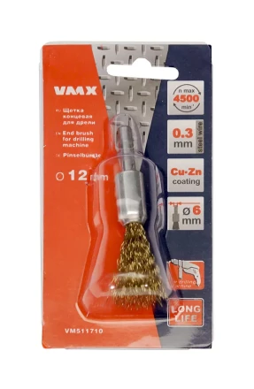 Щетка для дрели ф12 мм концевая VMX 511710 купить в Тюмени