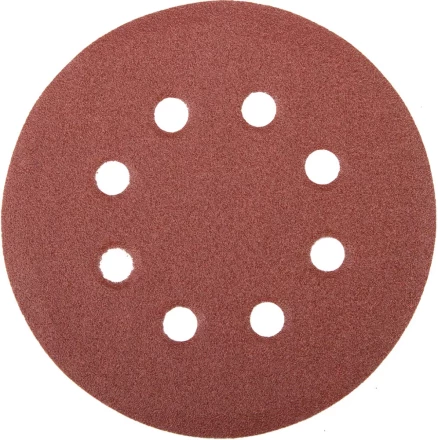 Круг шлифовальный универсальный STAYER &quot;MASTER&quot; из абразивной бумаги на велкро основе, 8 отверстий, Р100, 115мм, 5шт 35450-115-100 купить в Тюмени