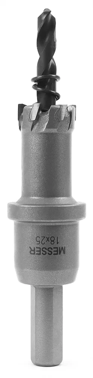 ТСТ коронка MESSER 18X25 с центрирующим сверлом и толкающей пружиной купить в Тюмени