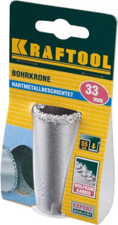 Коронка KRAFTOOL кольцевая с напылением из карбида вольфрама, 33мм 33401-33_z01 купить в Тюмени