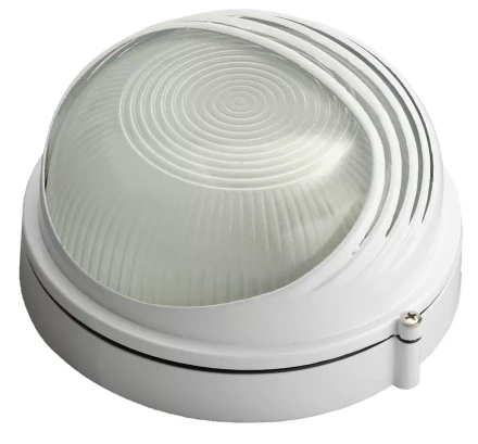 Светильник уличный СВЕТОЗАР влагозащищенный с верхним декоративным кожухом, цвет белый, 60Вт SV-57271-W купить в Тюмени