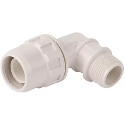 Муфта ЗУБР &quot;ШиреФит&quot; соединительная угловая 90°, &quot;штуцер с гайкой - внешняя резьба&quot;, 20мм-3/4&quot; 51465-20-3/4