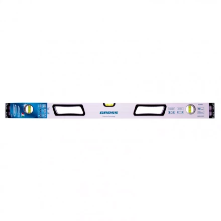 Уровень алюминиевый 800 мм усиленный рукоятки фрезерованный 3 глазка магнитный Gross 34371 купить в Тюмени