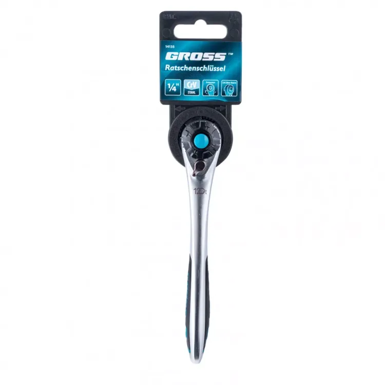 Ключ трещоточный 120 зубьев 1/4" Gross 14135 купить в Тюмени