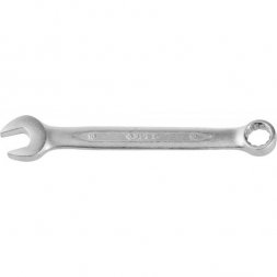 Ключ ЗУБР &quot;ПРОФИ&quot; гаечный комбинированный, Cr-V сталь, хромированный, 10мм 27022-10