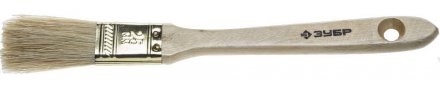 Кисть плоская  ЗУБР &quot;УНИВЕРСАЛ-ЭКСПЕРТ&quot;, натуральная щетина, деревянная ручка, 25мм 4-01005-025 купить в Тюмени