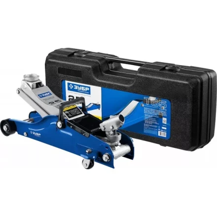 Домкрат гидравлический подкатной T65, 2,5т, 90-360мм, в кейсе, ЗУБР Профессионал 43057-2.5-K 43057-2.5-K купить в Тюмени