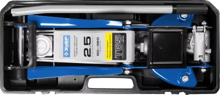 Домкрат гидравлический подкатной T65, 2,5т, 90-360мм, в кейсе, ЗУБР Профессионал 43057-2.5-K 43057-2.5-K купить в Тюмени