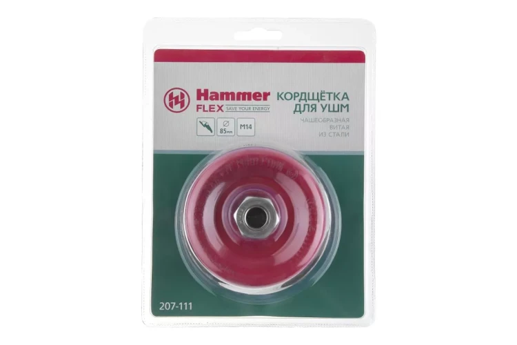 Кордщетка HAMMER чаша 85мм для УШМ витая сталь (207-111) купить в Тюмени