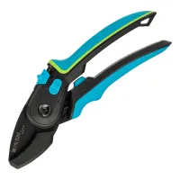 Секатор с наковальней, 220 мм, регулировка захвата, трехкомпонентные рукоятки, LUXE// Palisad 6048057