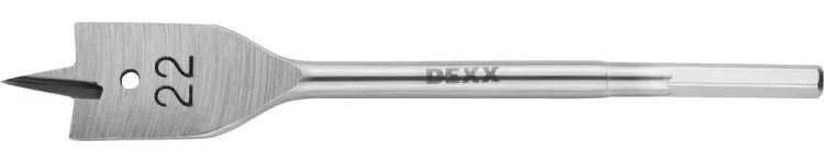 Сверло по дереву перовое, шестигранный хвостовик, DEXX 2945-22, d=22мм 2945-22 купить в Тюмени