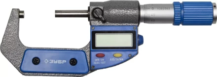 Микрометр ЗУБР &quot;ЭКСПЕРТ&quot; гладкий цифровой, МКЦ 50, диапазон 25-50мм, шаг измерения 0,001мм 34482-50 купить в Тюмени